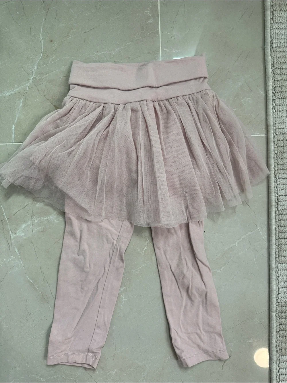 GAP Light Pink Tulle Skirted Leggings